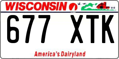 WI license plate 677XTK