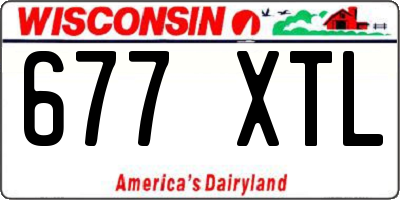 WI license plate 677XTL