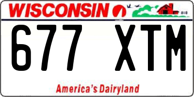 WI license plate 677XTM