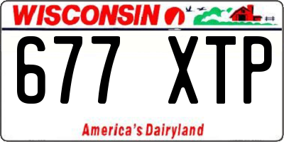 WI license plate 677XTP