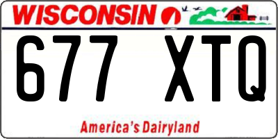 WI license plate 677XTQ