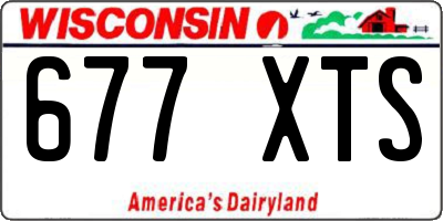 WI license plate 677XTS