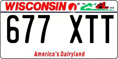 WI license plate 677XTT