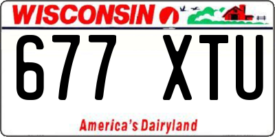 WI license plate 677XTU