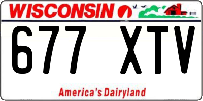 WI license plate 677XTV