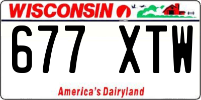 WI license plate 677XTW
