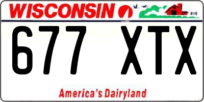 WI license plate 677XTX