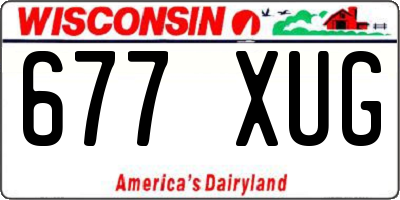 WI license plate 677XUG