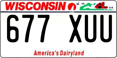 WI license plate 677XUU