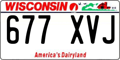 WI license plate 677XVJ