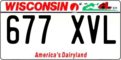 WI license plate 677XVL