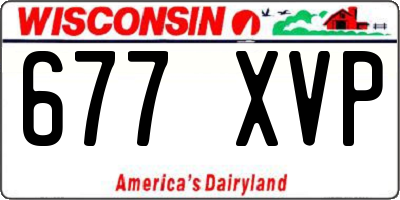 WI license plate 677XVP