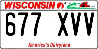 WI license plate 677XVV