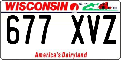 WI license plate 677XVZ