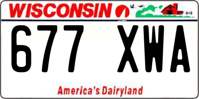 WI license plate 677XWA