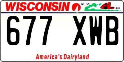 WI license plate 677XWB