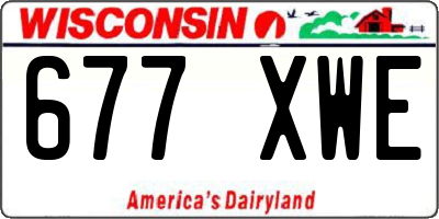 WI license plate 677XWE