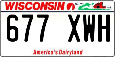 WI license plate 677XWH