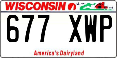 WI license plate 677XWP