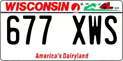 WI license plate 677XWS