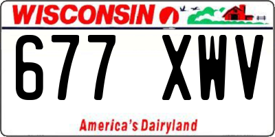 WI license plate 677XWV
