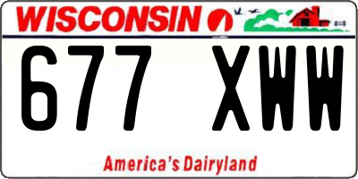 WI license plate 677XWW