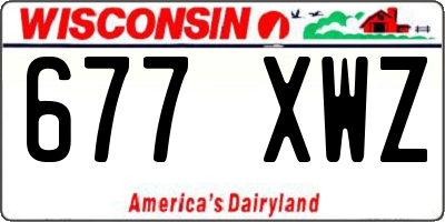 WI license plate 677XWZ