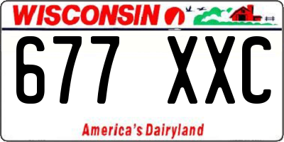 WI license plate 677XXC