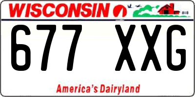 WI license plate 677XXG