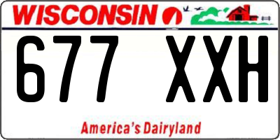 WI license plate 677XXH