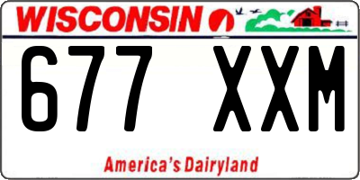 WI license plate 677XXM