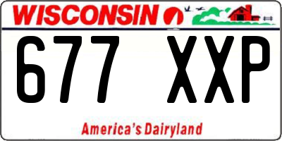 WI license plate 677XXP