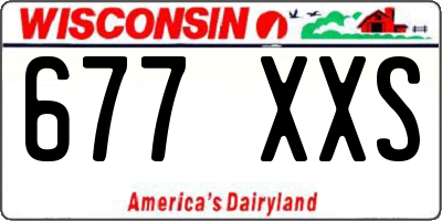 WI license plate 677XXS