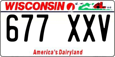 WI license plate 677XXV