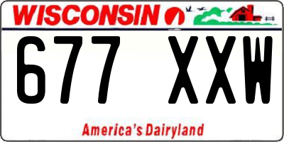 WI license plate 677XXW