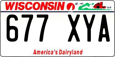 WI license plate 677XYA