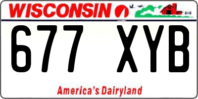 WI license plate 677XYB