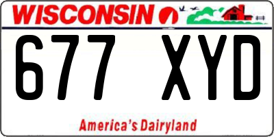 WI license plate 677XYD