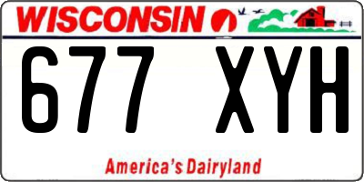 WI license plate 677XYH