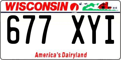 WI license plate 677XYI