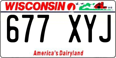 WI license plate 677XYJ