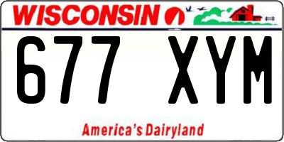 WI license plate 677XYM