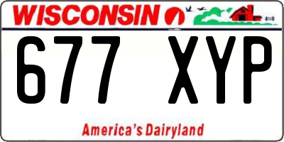 WI license plate 677XYP