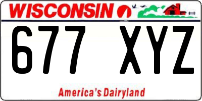 WI license plate 677XYZ