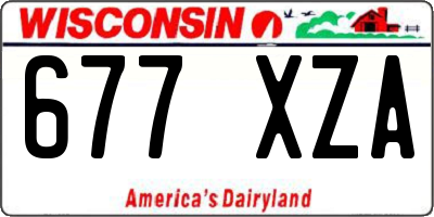 WI license plate 677XZA