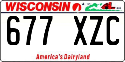 WI license plate 677XZC