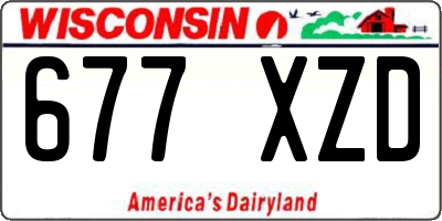 WI license plate 677XZD