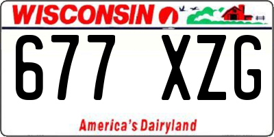 WI license plate 677XZG