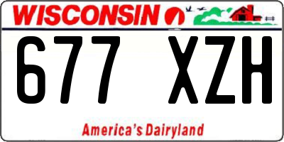 WI license plate 677XZH
