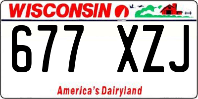 WI license plate 677XZJ